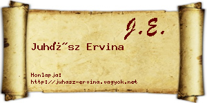 Juhász Ervina névjegykártya